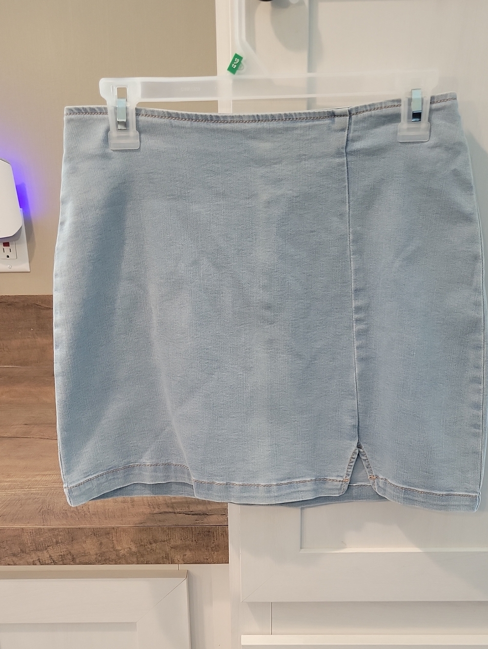 wild fable Light Blue Mini Skirt with Front Notch